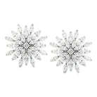Pereche de cercei de dama Morellato Riflessi din argint 925 sub forma de floare tridimensionala cu pavaj din cristale cz marquise.