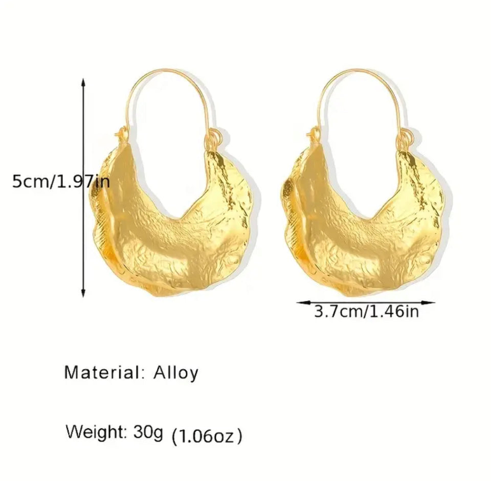 Cercei aurii "Golden Waves" Cercei Lasardo Gioielli