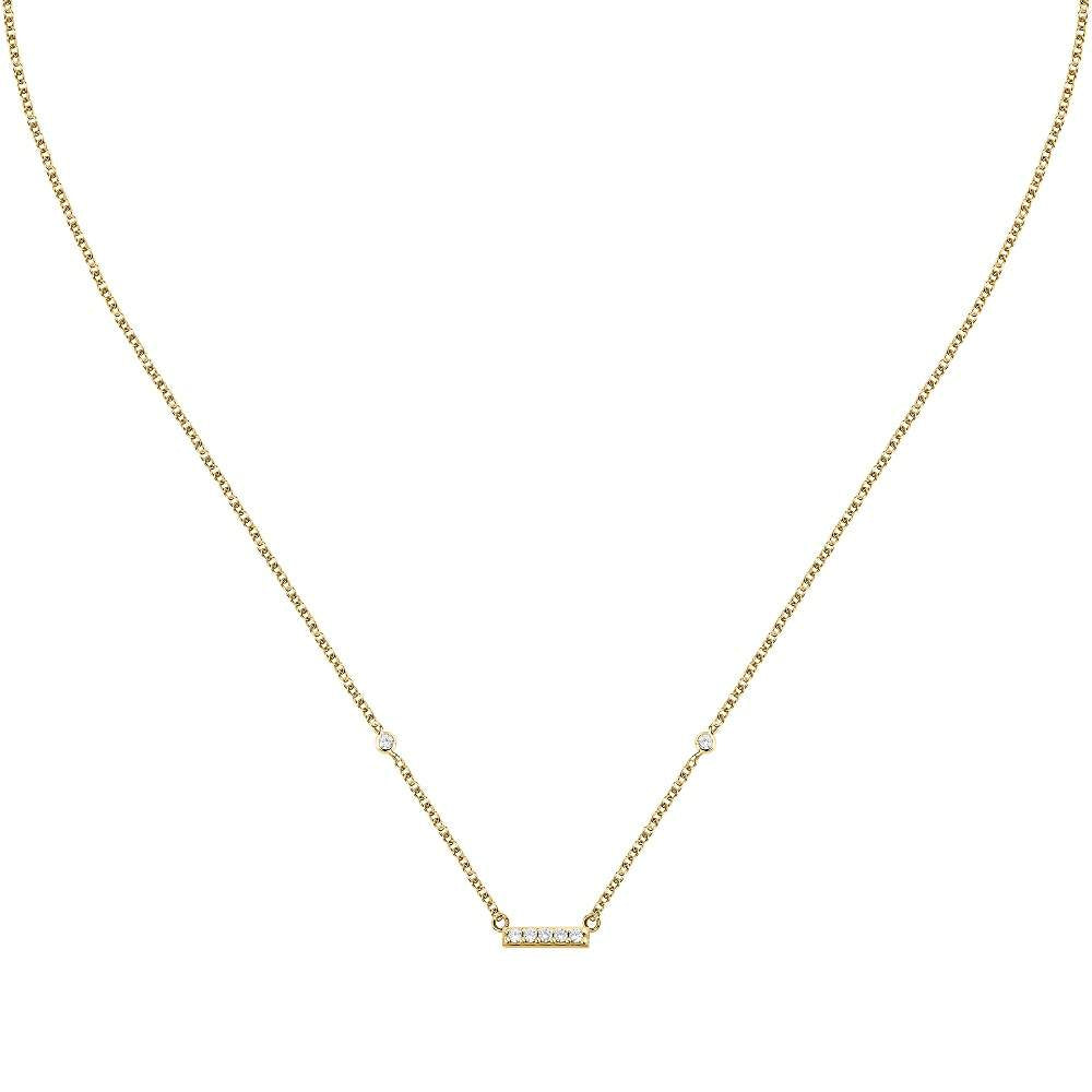 colier argint auriu cu placuta diamante cz