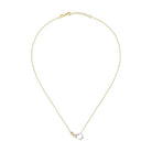 colier argint auriu cu infinit si inima argintie, diamante cz albe, brand La petite story