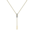 Colier dama Trussardi Concept auriu din otel inoxidabil 316L cu cristale albe