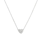 colier din argint 925 rodiat cu inima in diamante cz albe montate pave