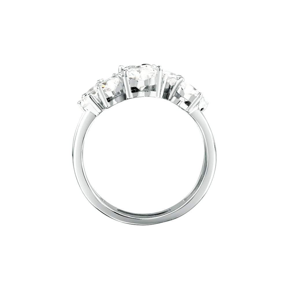 Inel Morellato Riflessi din argint 925 rodiat cu diamante CZ albe claritate AAAAA, circumferinta