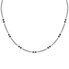 Lant barbati Morellato Terra din otel inoxidabil 316L cu lapis lazuli bleumarin