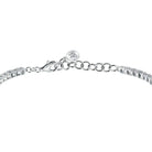 inchizatoare lobster cu prelungire 3 cm pentru bratara de dama tip tennis Morellato Tesori din argint 925 rodiat decorata cu diamante cz albe si roz alternante si inchidere lobster.