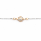 bratara argint 925 rodiat cu gargarita rose gold in diamante cz albe