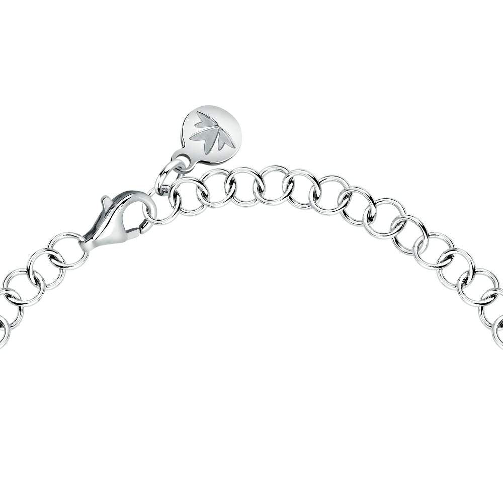 inchidere lobster cu prelungire pentru Bratara Morellato Nobile din argint 925 rodiat cu inima si diamante CZ