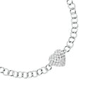 detaliu pentru Bratara Morellato Nobile din argint 925 rodiat cu inima si diamante CZ