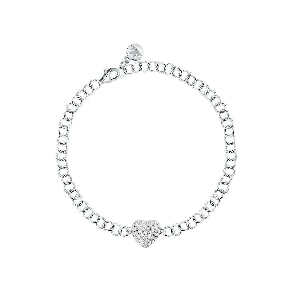 Bratara Morellato Nobile din argint 925 rodiat cu inima si diamante CZ