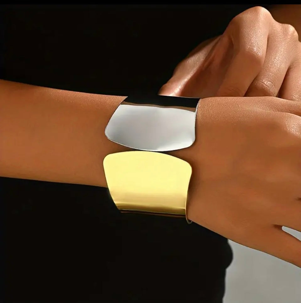 Bratara Fixa Auriu si Argintiu Yin and Yang Harmony Bratara Lasardo Gioielli