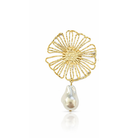 broasa aurie floare cu perla poza de produs