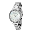 Ceas de dama Morellato 1930, quartz japonez VJ20, otel inoxidabil argintiu, cadran rotund sidef cu cristale, 32 mm"
