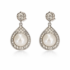 cercei din argint 925 cu perla de cultura si diamante cz albe montate micropave