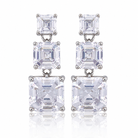 Cercei Punto Luce Trilogy din Argint 925 Rodiat cu Diamante CZ Cercei Lasardo Gioielli