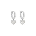 cercei din argint 925 rodiat cu tortita inimi diamante cz montate pave