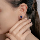 cercei argint punto luce spinel