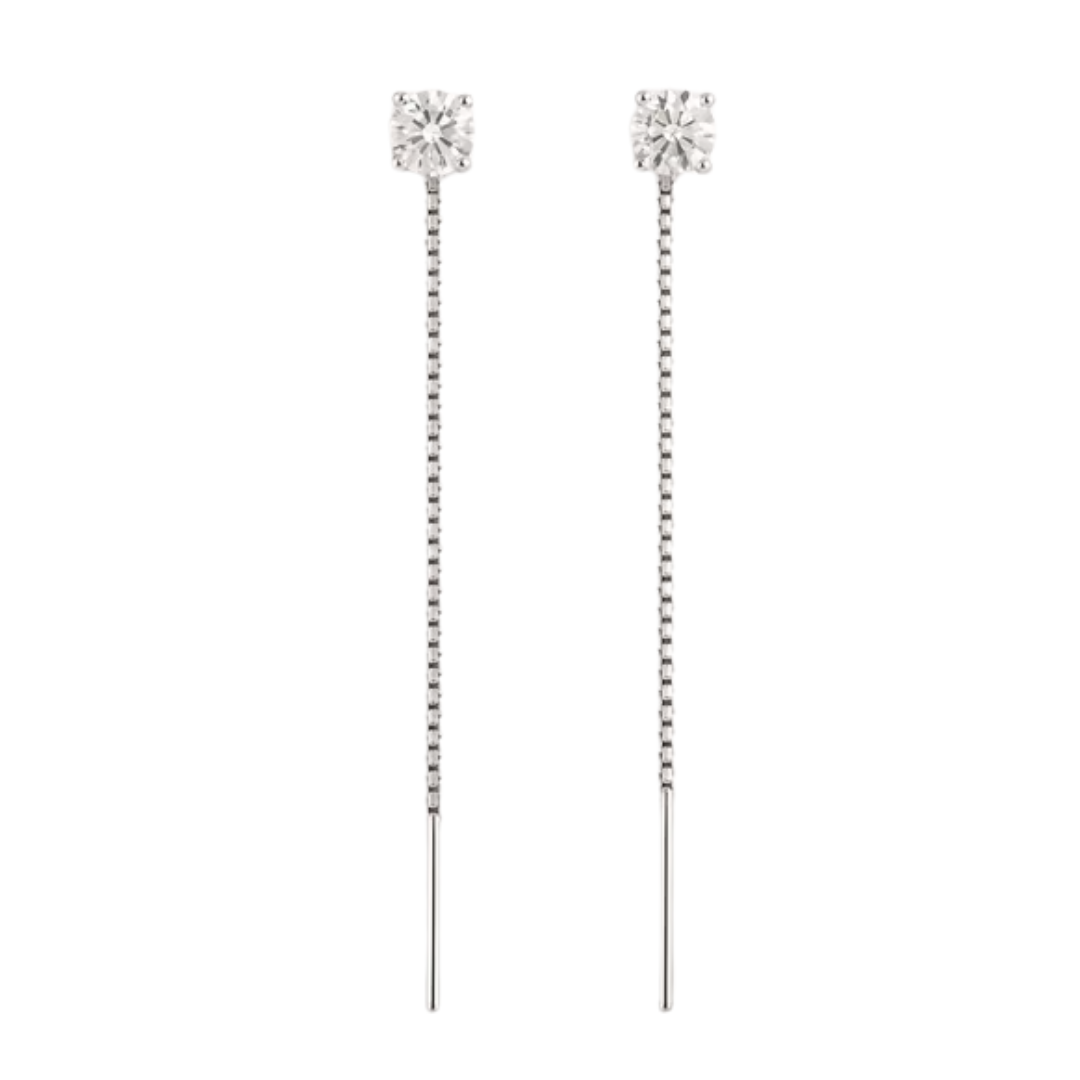 cercei fir din argint 925 rodiat cu diamant cz 