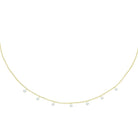 Colier din argint 925 rodiat auriu cu 7 diamante CZ albe, colectia Emily in Paris La Petite Story