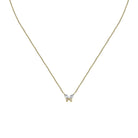 Colier din argint 925 rodiat auriu cu pandantiv fluture si diamante CZ albe, colectia Emily in Paris La Petite Story detaliu