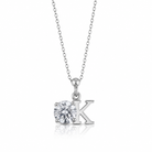 colier din argint 925 rodiat cu pandantiv ok diamant cz