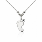 colier din argint 925 rodiat cu pandantiv piciorus bebe