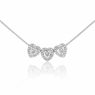 Colier Trilogy Hearts Din Argint 925 Rodiat Cu Diamante CZ 