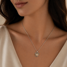 Colier din argint 925 rodiat cu pandantiv figurina zodia Scorpion, decorat cu cristale Swarovski galbene si coada stilizata, la gat