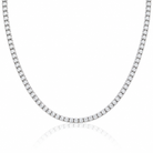 colier tennis argint 925 rodiat 2 mm cu diamante cz albe