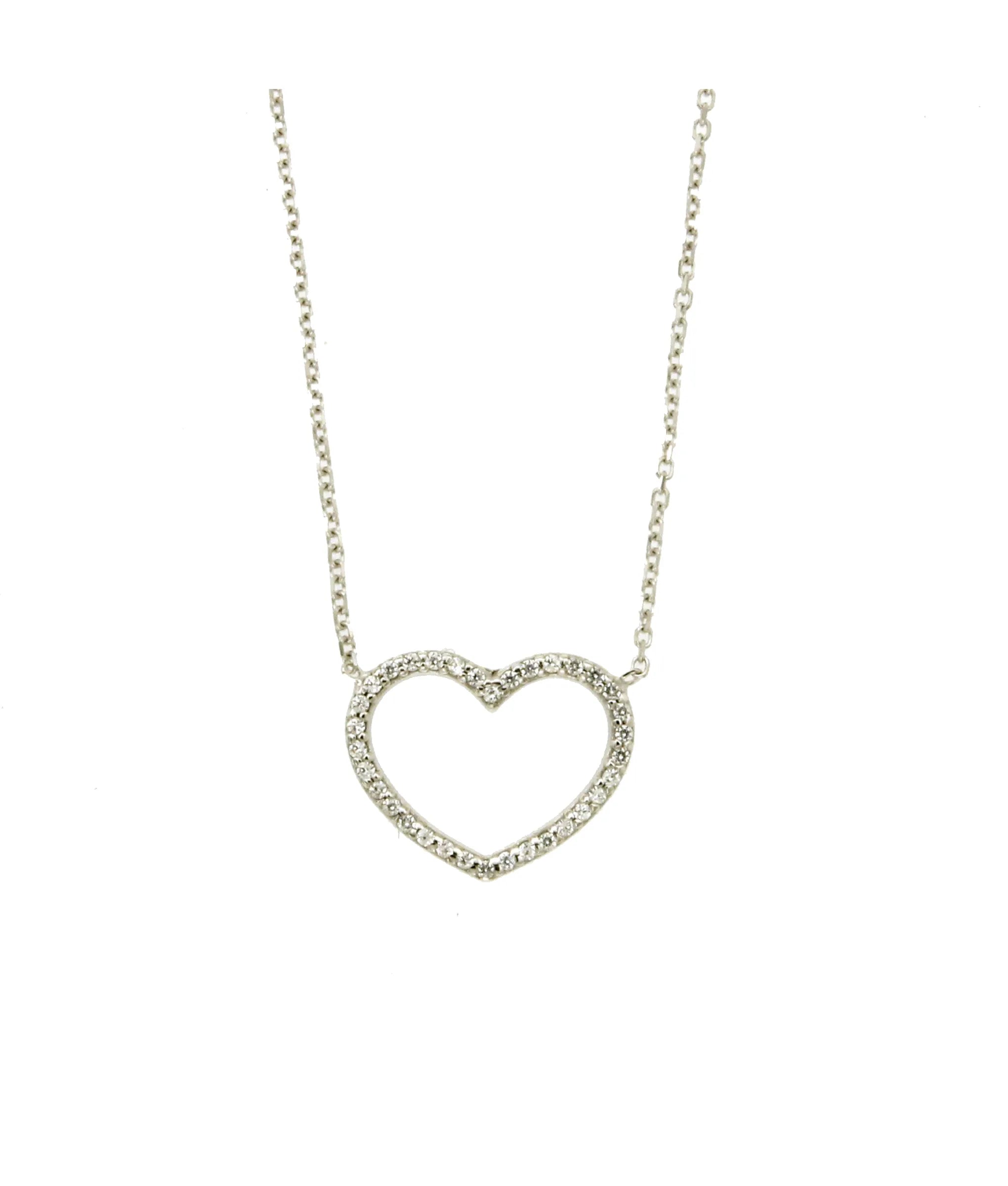 Colier argint 925 rodiat cu inima Colier Lasardo Gioielli