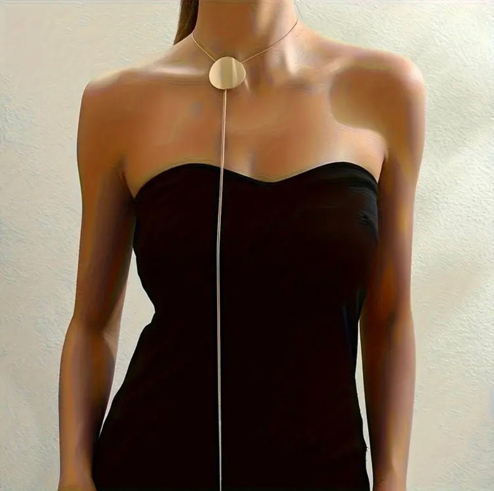 Colier Lung Auriu Lunar Flow Colier Lasardo Gioielli