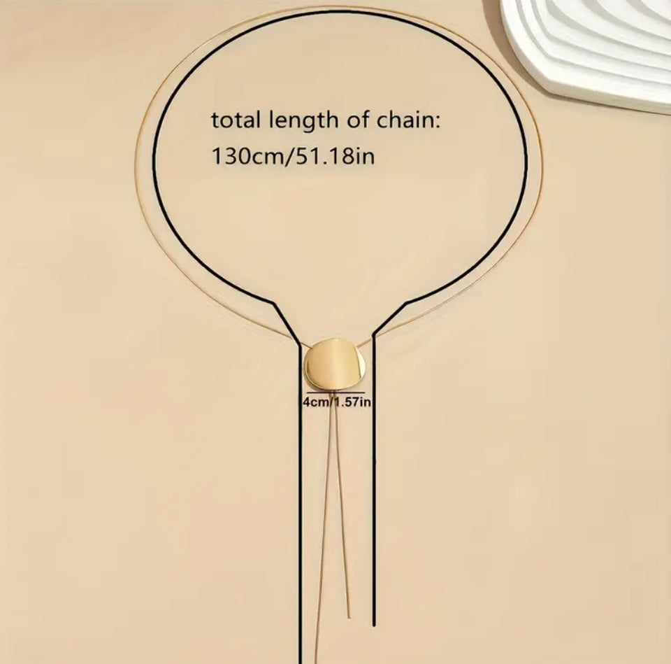 Colier Lung Auriu Lunar Flow Colier Lasardo Gioielli