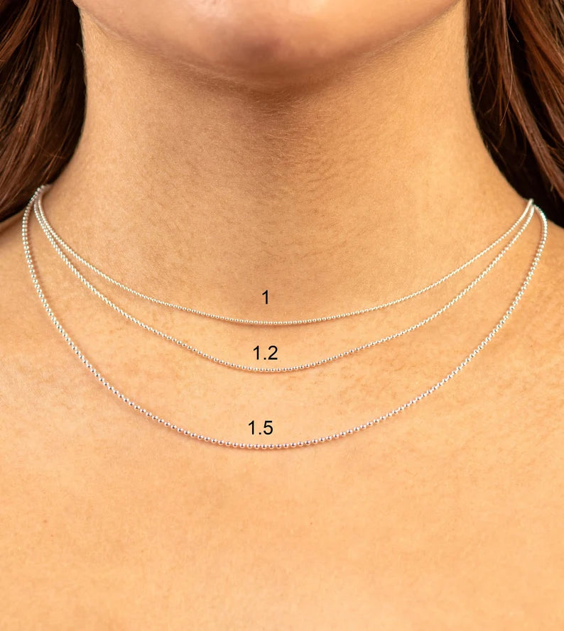 Lantisor din argint 925 rodiat argintiu cu bilute 0,5mm Lant Lasardo Gioielli