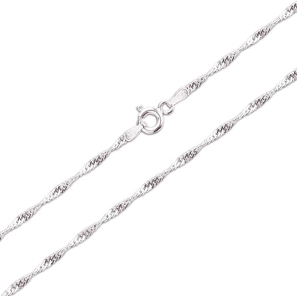 Lantisor Argint 925 Rodiat Model Singapore Lant Lasardo Gioielli