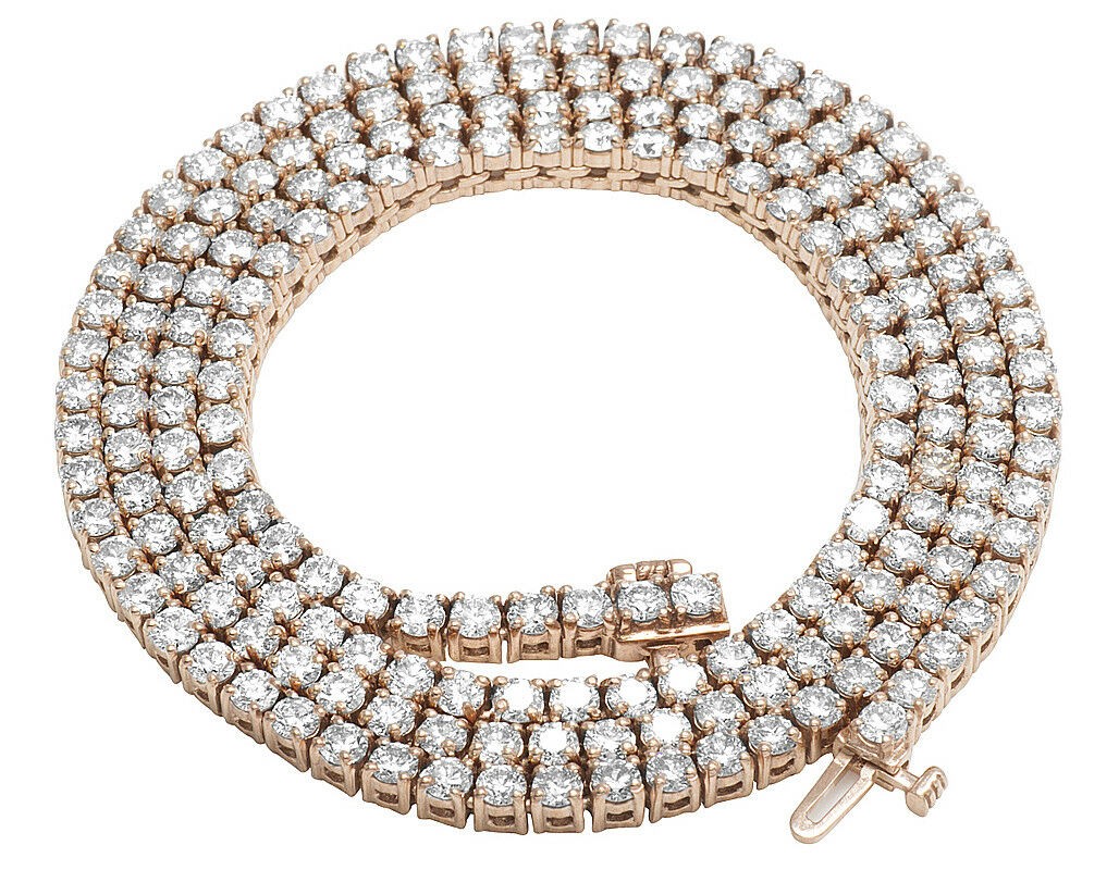 Colier Tennis din argint 925 rodiat rose gold 3mm cu Diamante CZ Colier Lasardo Gioielli