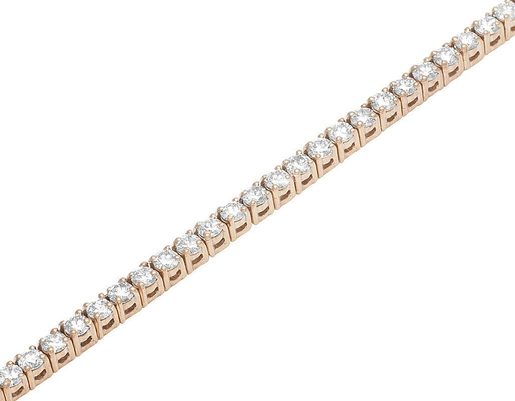 Colier Tennis din argint 925 rodiat rose gold 3mm cu Diamante CZ Colier Lasardo Gioielli