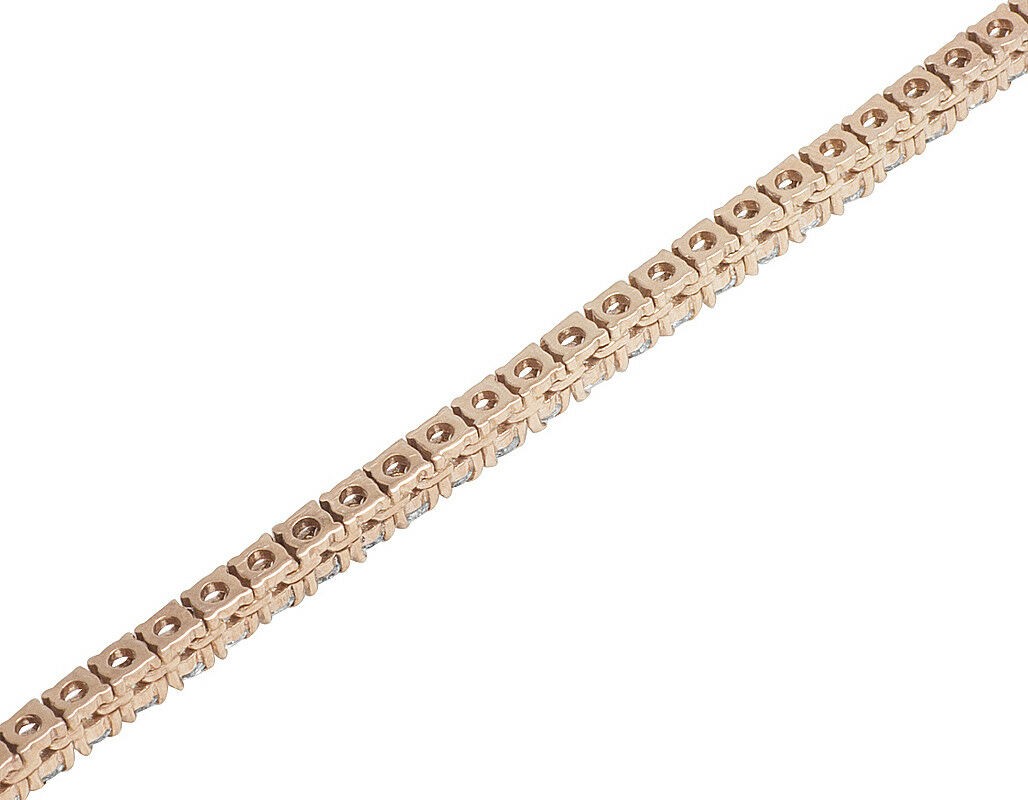 Colier Tennis din argint 925 rodiat rose gold 3mm cu Diamante CZ Colier Lasardo Gioielli