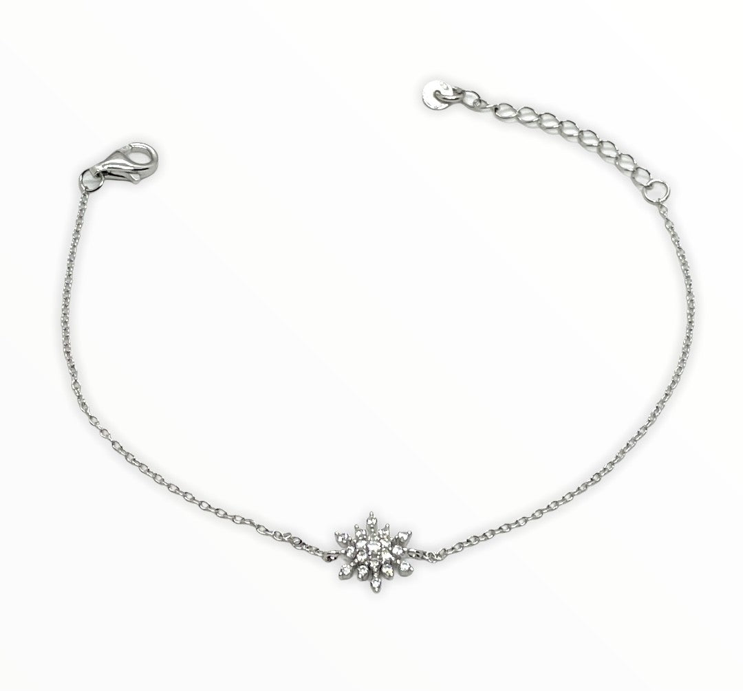 Bratara din argint 925 rodiat cu fulg de nea Bratara Lasardo Gioielli