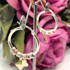 Cercei Din Argint 925 Rodiat cu Fluture Cercei Lasardo Gioielli