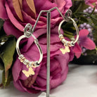 Cercei Din Argint 925 Rodiat cu Fluture Cercei Lasardo Gioielli