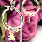 Cercei Din Argint 925 Rodiat cu Ursulet Cercei Lasardo Gioielli