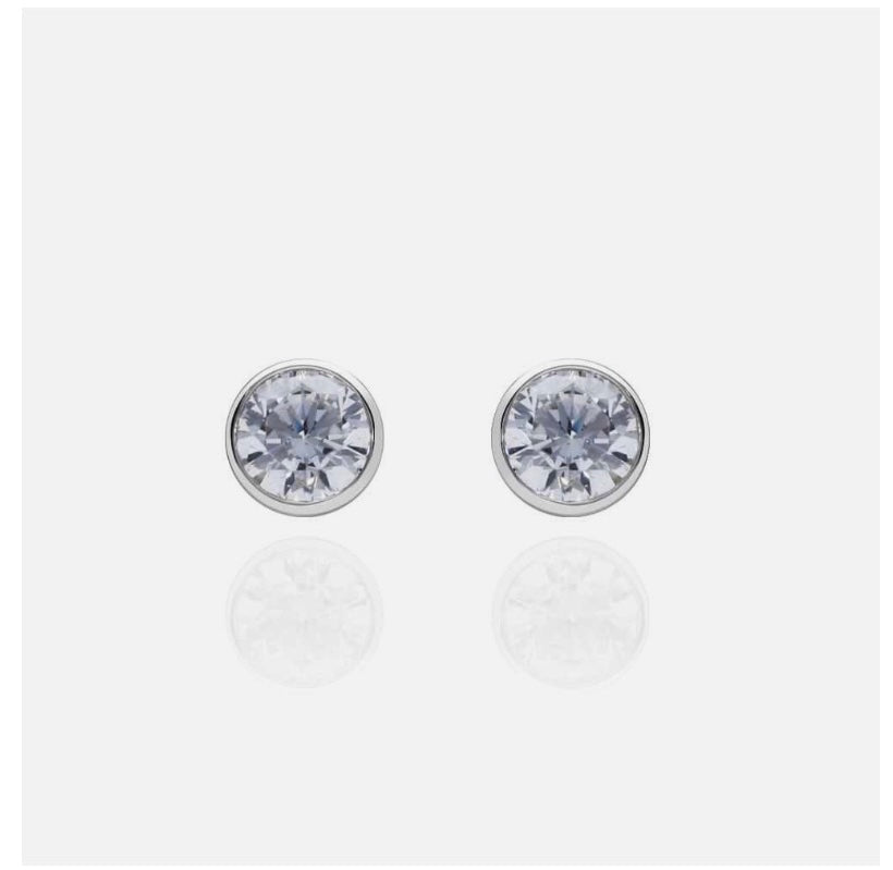 Cercei Punto Luce din argint 925 rodiat cu diamant CZ cipollina cut Cercei Lasardo Gioielli