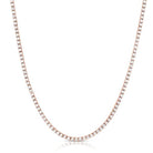 Colier Tennis din argint 925 rodiat rose gold 1,5 mm cu Diamante CZ albe Colier Lasardo Gioielli