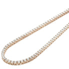 Colier Tennis din argint 925 rodiat rose gold 3mm cu Diamante CZ Colier Lasardo Gioielli
