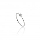 Inel Solitaire "Riviera" Din Argint 925 Rodiat Cu Diamant CZ Alb 2mm Inel Lasardo Gioielli