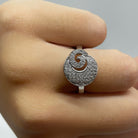 Inel "Spiral" Din Argint 925 Rodiat Cu Diamante CZ Albe Inel Lasardo Gioielli