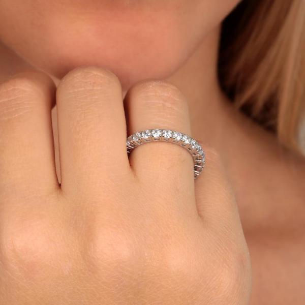 inel argint morellato eternity diamante cz albe